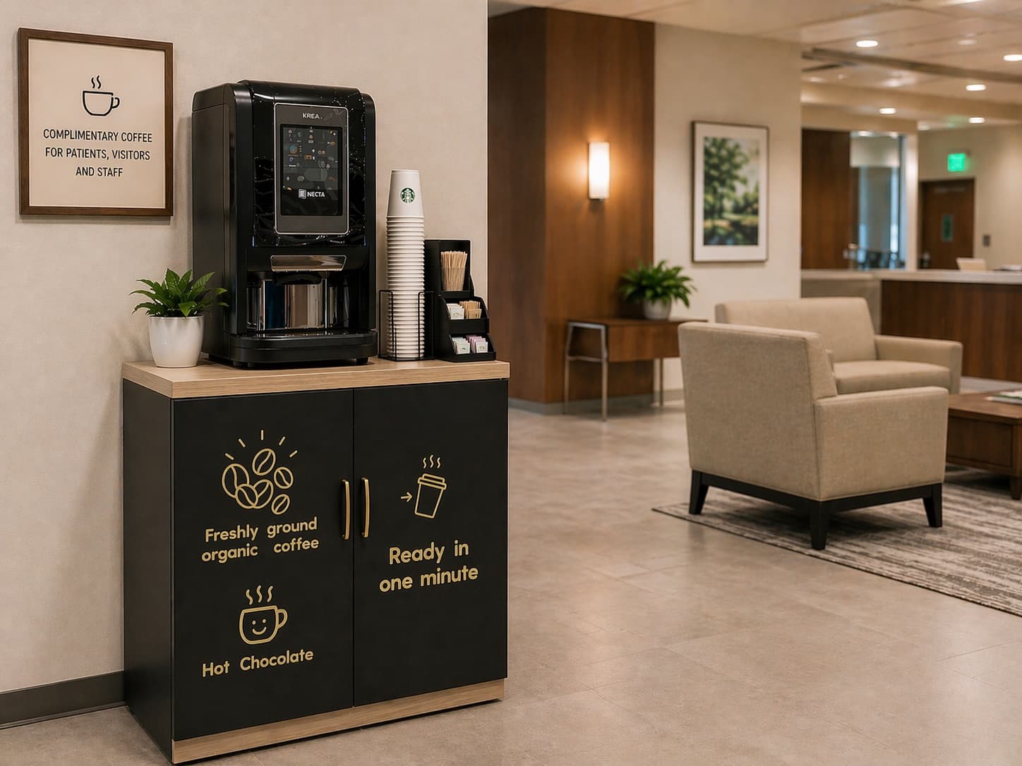 MyGreenStar kiosk in medical office lobby